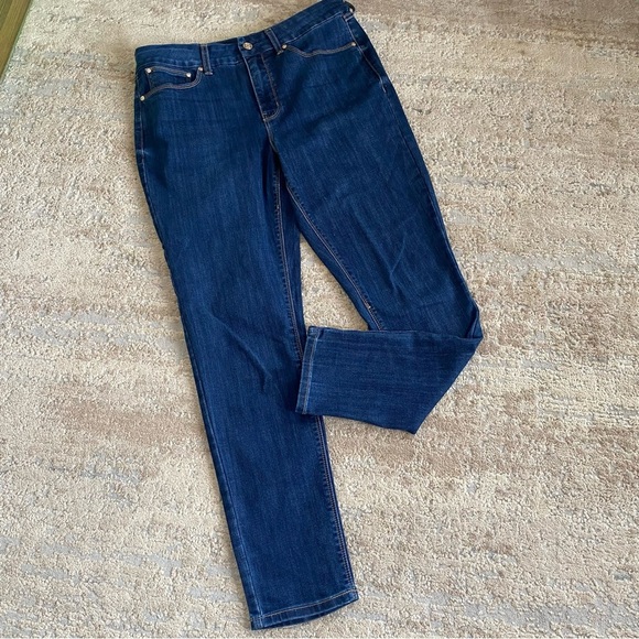Seven7 Tummyless High Rise Skinny Jeans Dark Wash: 12 - Picture 1 of 12
